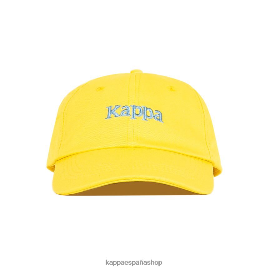 Kappa unisexo Auténtica gorra Hoogeveen. amarillo azul claro 4P8JZR302
