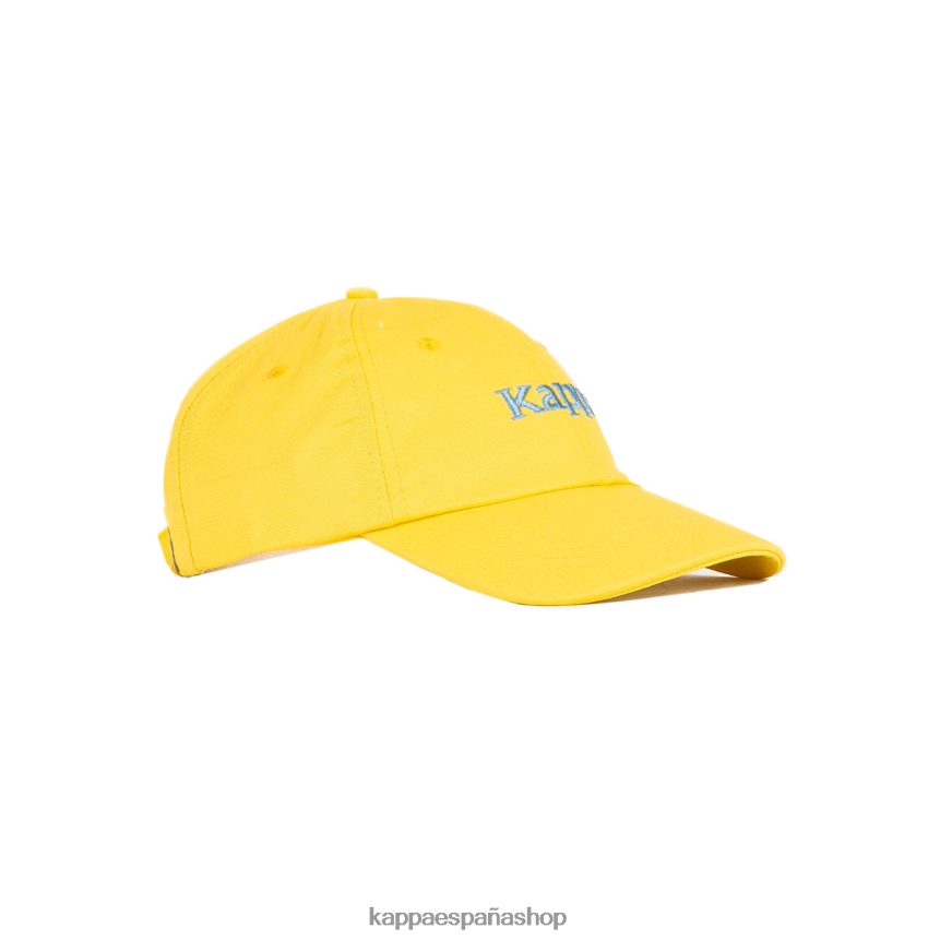 Kappa unisexo Auténtica gorra Hoogeveen. amarillo azul claro 4P8JZR302