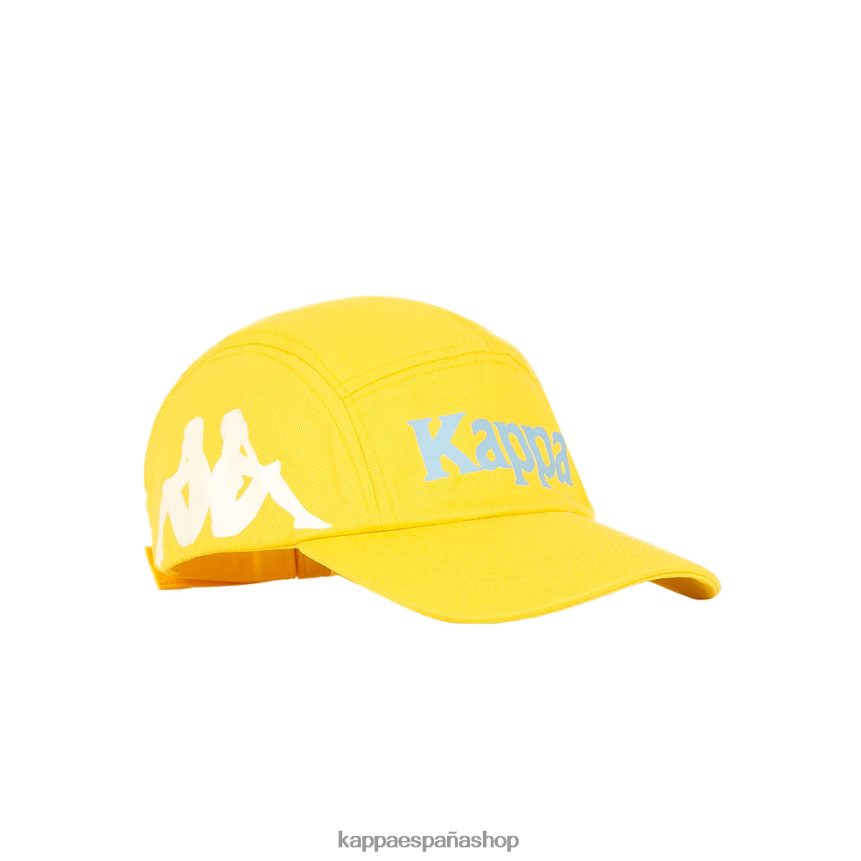 Kappa unisexo gorra anfrei auténtica amarillo azul claro 4P8JZR304