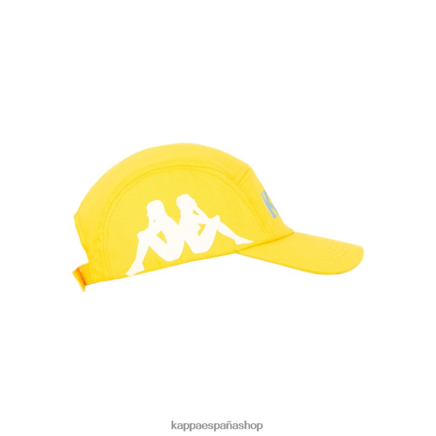 Kappa unisexo gorra anfrei auténtica amarillo azul claro 4P8JZR304