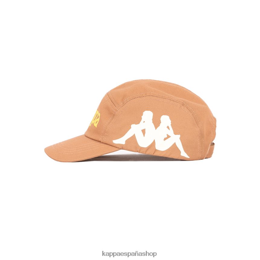 Kappa unisexo gorra anfrei auténtica marrón amarillo 4P8JZR305