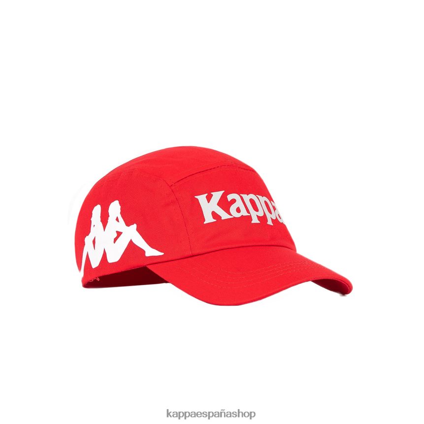 Kappa unisexo gorra anfrei auténtica rojo blanco 4P8JZR295