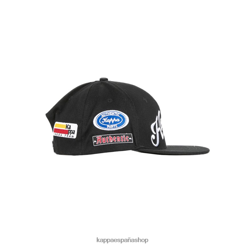Kappa unisexo gorra de rastrillos auténtica humo negro 4P8JZR329