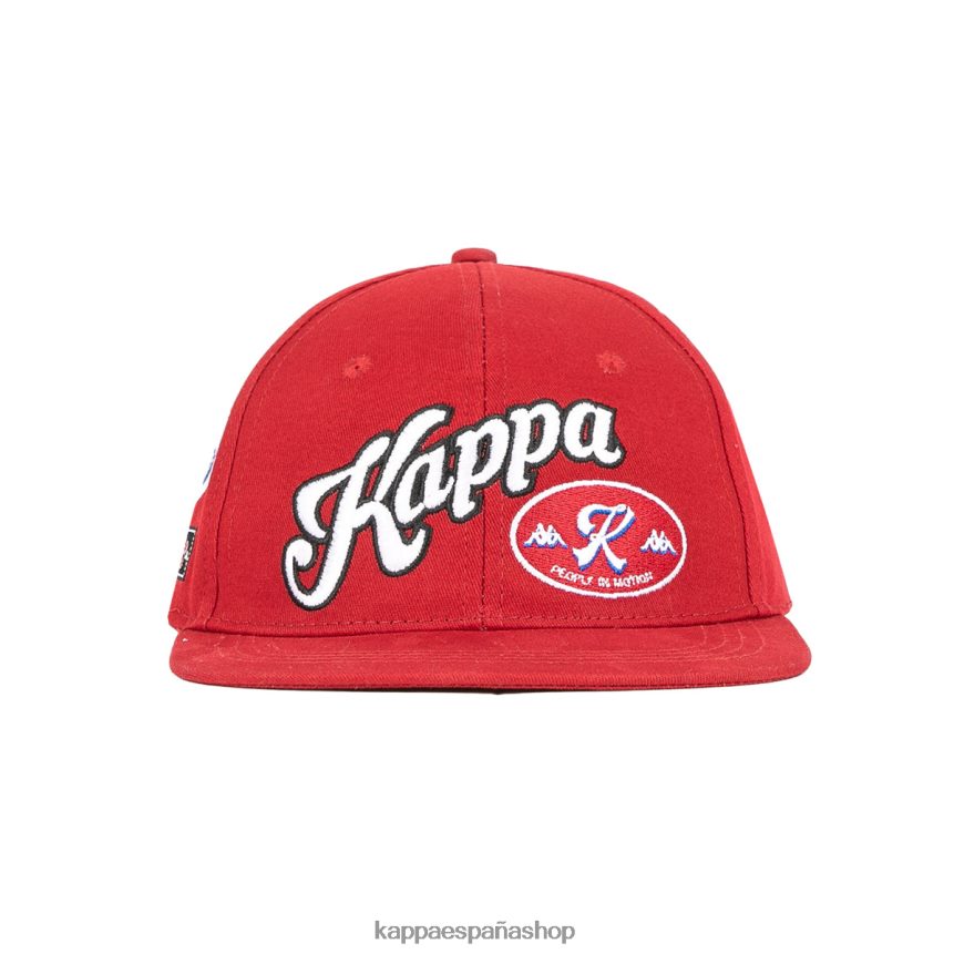 Kappa unisexo gorra de rastrillos auténtica rojo 4P8JZR328