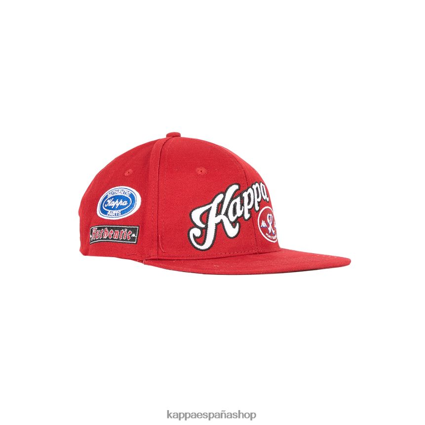 Kappa unisexo gorra de rastrillos auténtica rojo 4P8JZR328