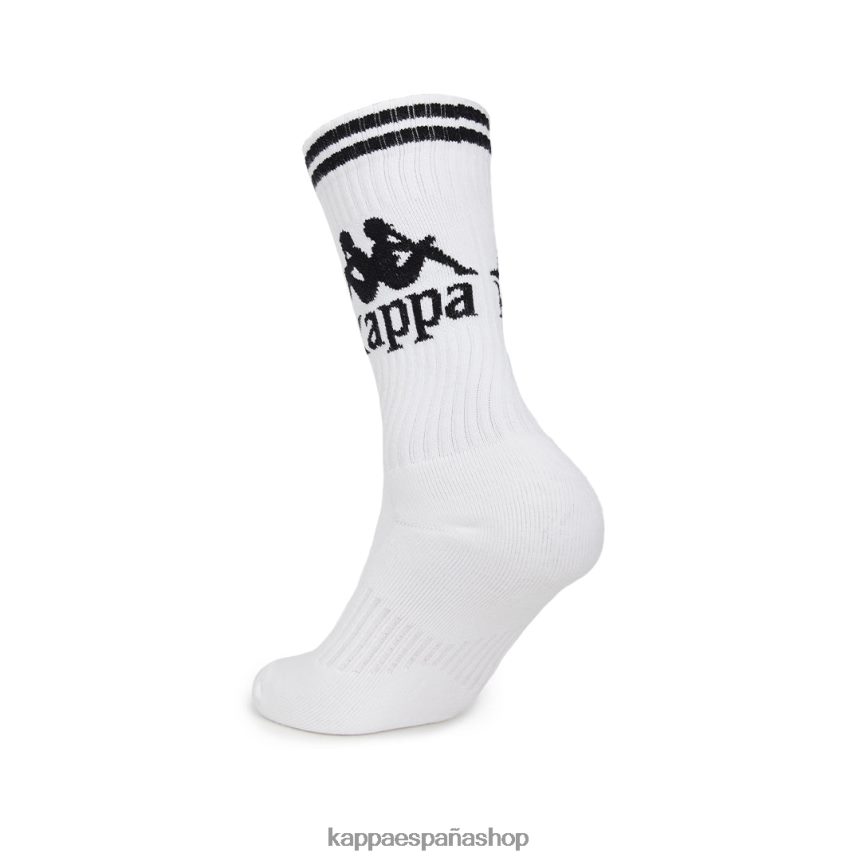 Kappa unisexo calcetines aster auténticos 1 paquete blanco negro 4P8JZR352