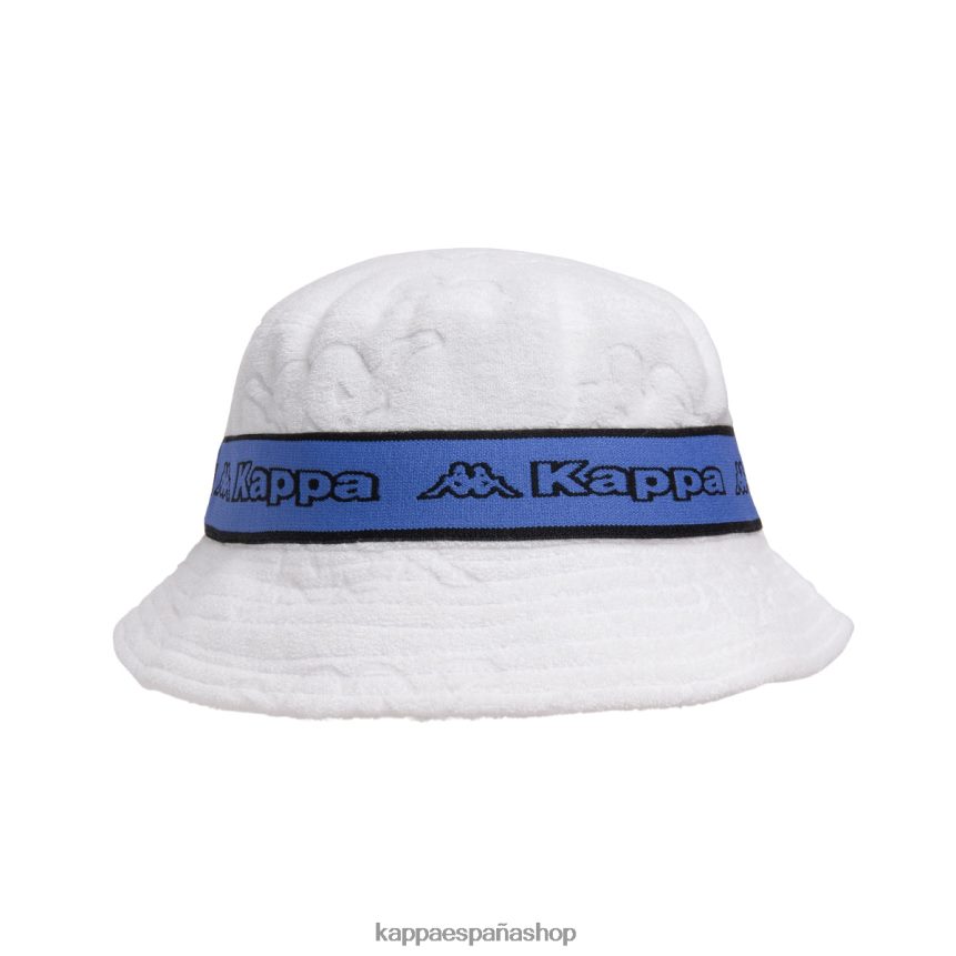 Kappa unisexo sombrero de pescador ello con cinta del logo blanco azul 4P8JZR300