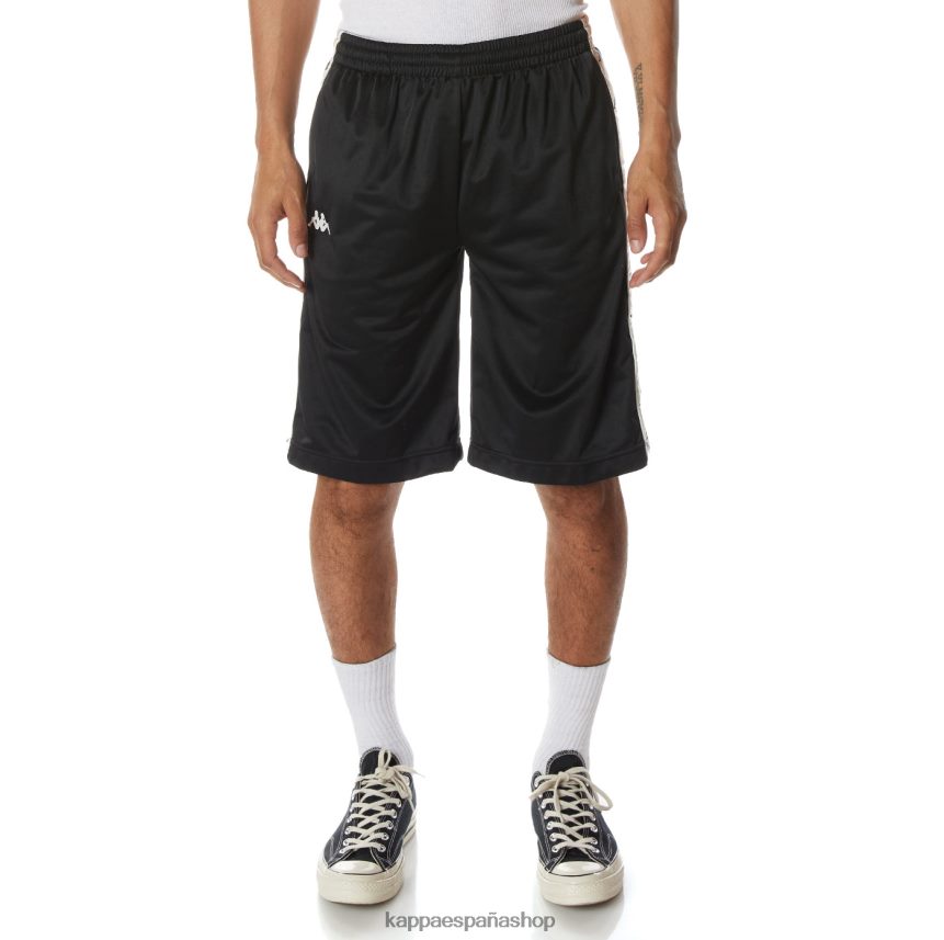 Kappa hombres 222 banda Treadwellzin 2 pantalones cortos humo negro 4P8JZR264
