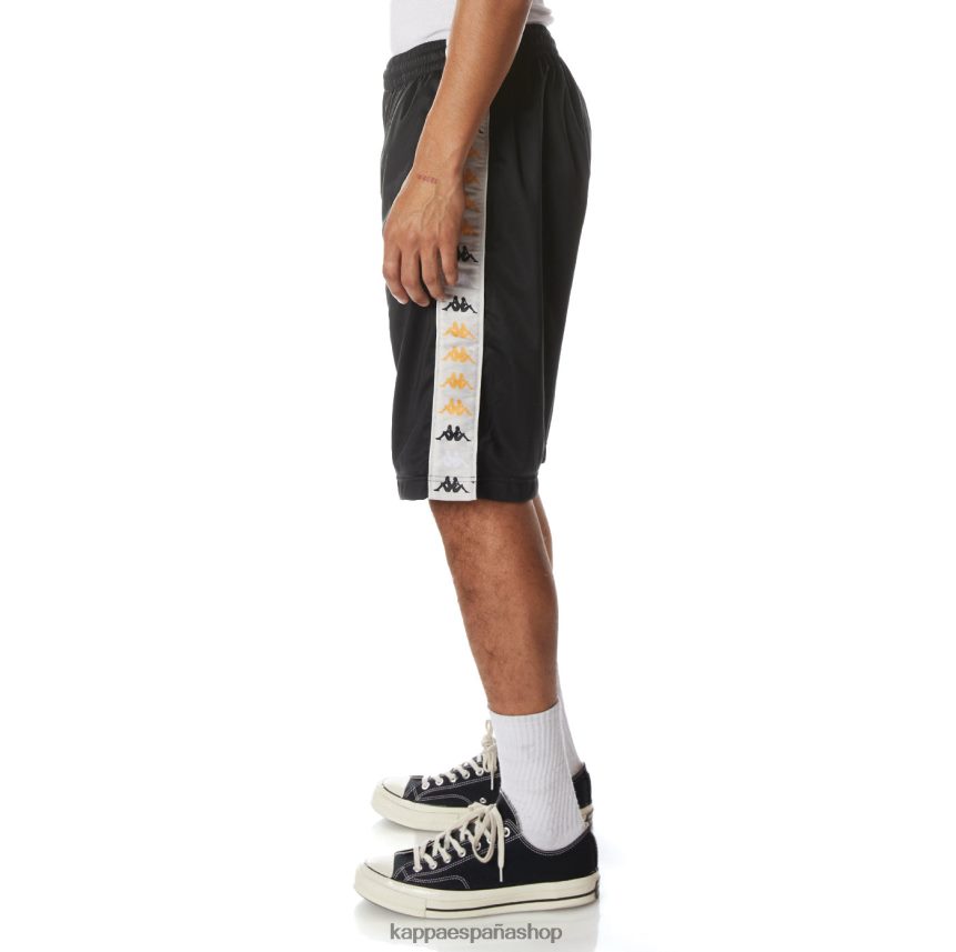 Kappa hombres 222 banda Treadwellzin 2 pantalones cortos humo negro 4P8JZR264