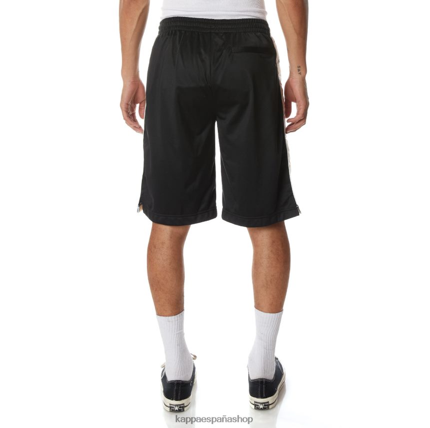 Kappa hombres 222 banda Treadwellzin 2 pantalones cortos humo negro 4P8JZR264