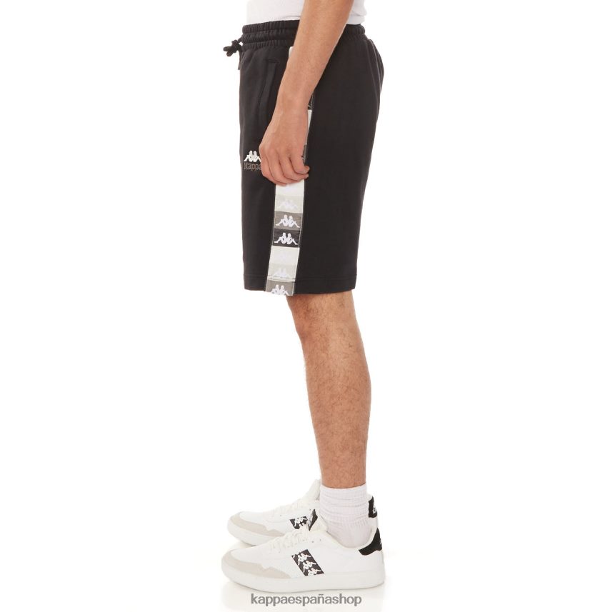 Kappa hombres 222 banda pantalones cortos jared azabache negro 4P8JZR227