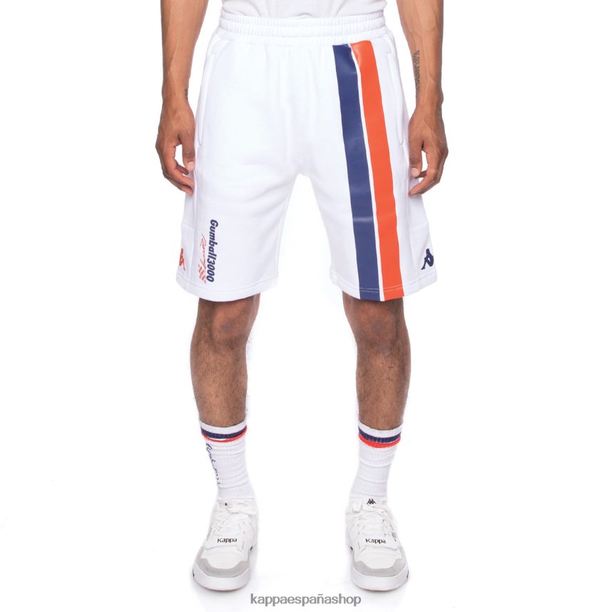 Kappa hombres auténticos pantalones cortos credy gumball 3000 blanco 4P8JZR278