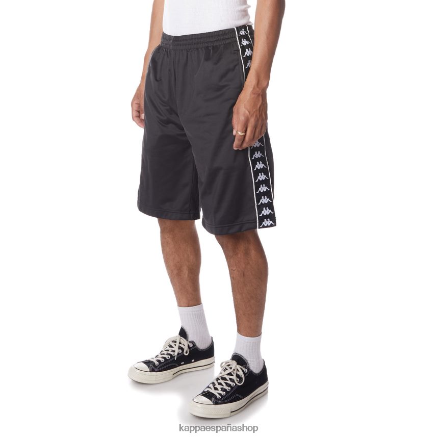 Kappa hombres pantalones cortos 222 banda Treadwellz humo negro blanco 4P8JZR258