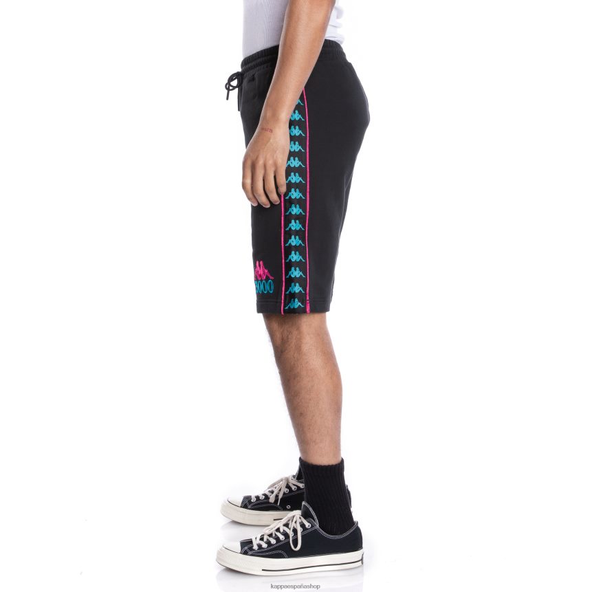Kappa hombres pantalones cortos 222 banda gumball grifo negro 4P8JZR259