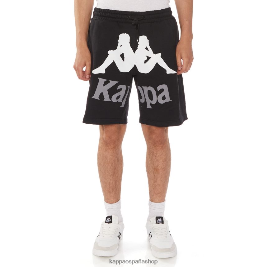 Kappa hombres pantalones cortos anjuan autenticos azabache negro 4P8JZR230