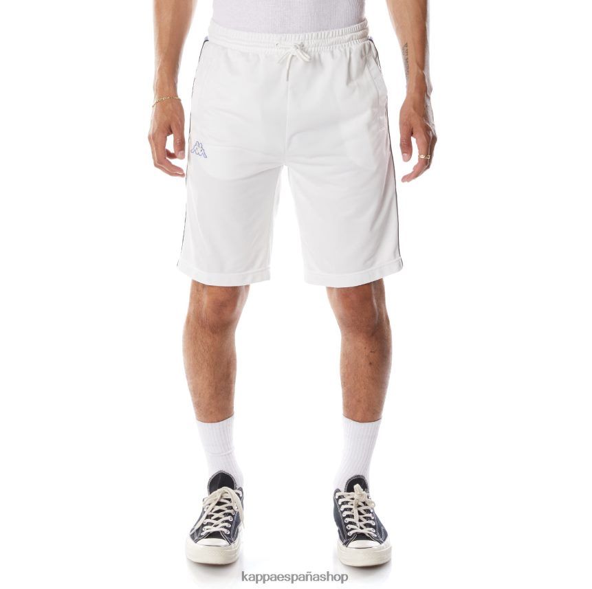 Kappa hombres pantalones cortos asved 2 con cinta con logo blanco azul 4P8JZR260