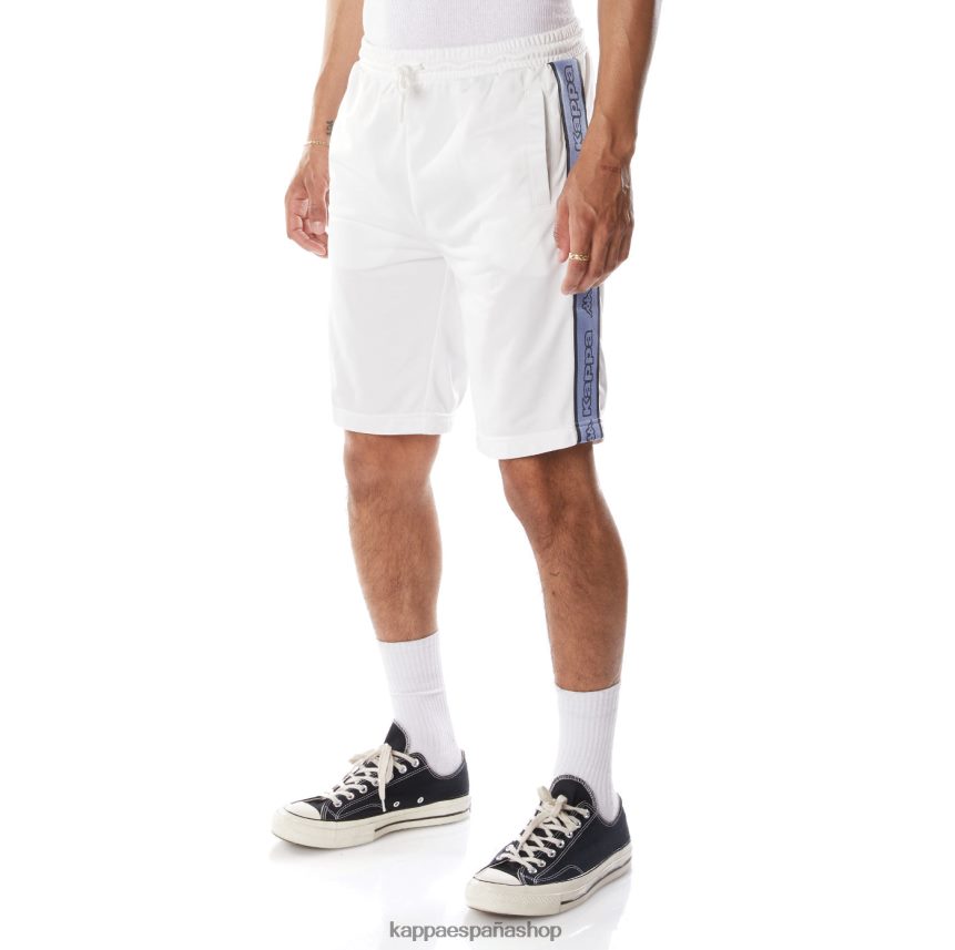 Kappa hombres pantalones cortos asved 2 con cinta con logo blanco azul 4P8JZR260