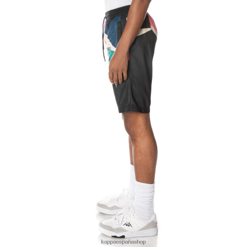 Kappa hombres pantalones cortos con logo negro azabache 4P8JZR255