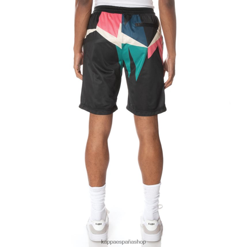 Kappa hombres pantalones cortos con logo negro azabache 4P8JZR255