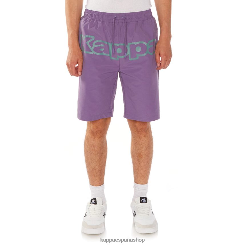 Kappa hombres shorts con logo a escala Violeta 4P8JZR223