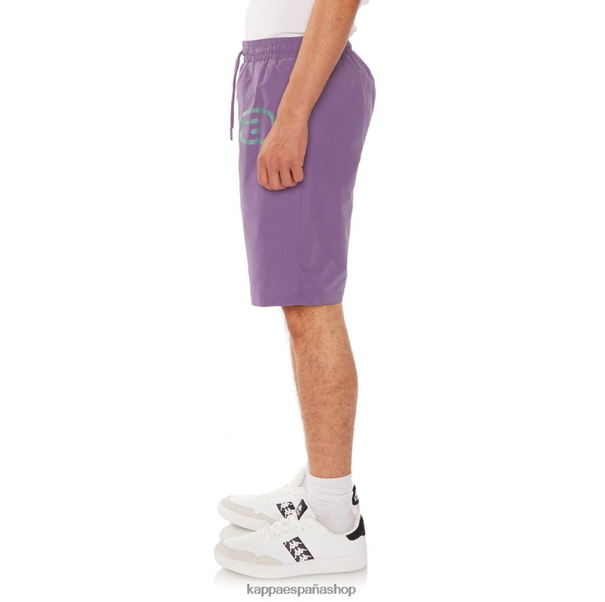 Kappa hombres shorts con logo a escala Violeta 4P8JZR223