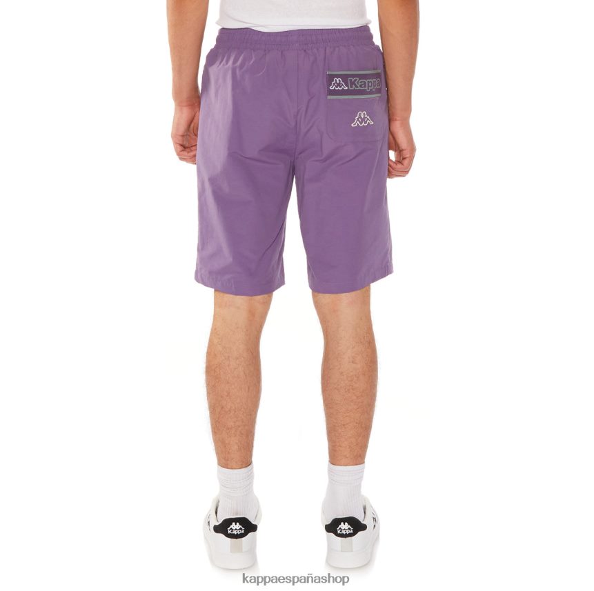 Kappa hombres shorts con logo a escala Violeta 4P8JZR223
