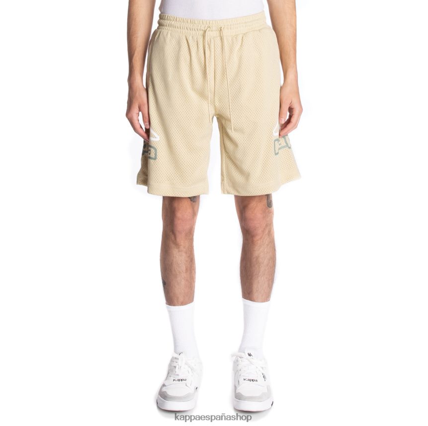 Kappa hombres shorts con logo y venado beige 4P8JZR221