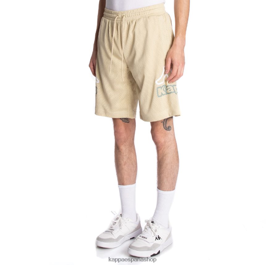 Kappa hombres shorts con logo y venado beige 4P8JZR221