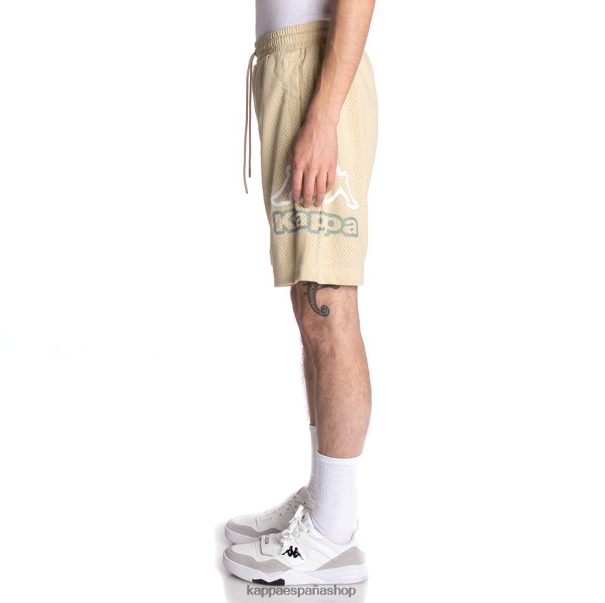 Kappa hombres shorts con logo y venado beige 4P8JZR221