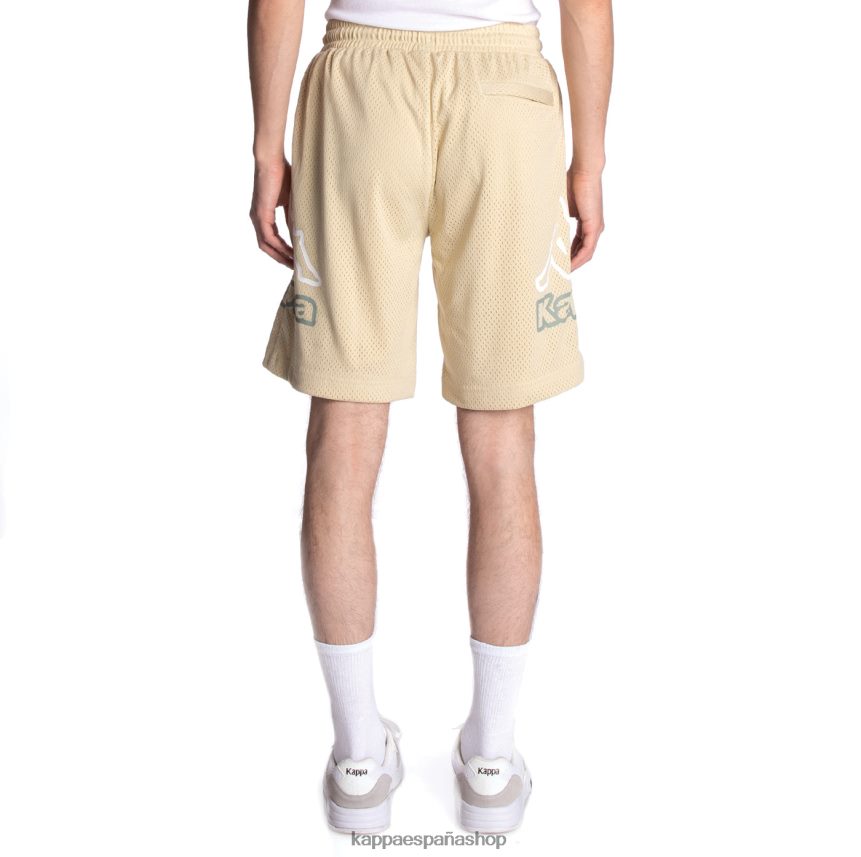 Kappa hombres shorts con logo y venado beige 4P8JZR221