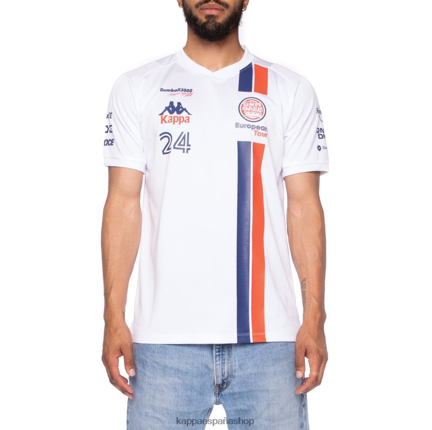 Kappa hombres auténtica camiseta coria gumball 3000 blanco 4P8JZR206