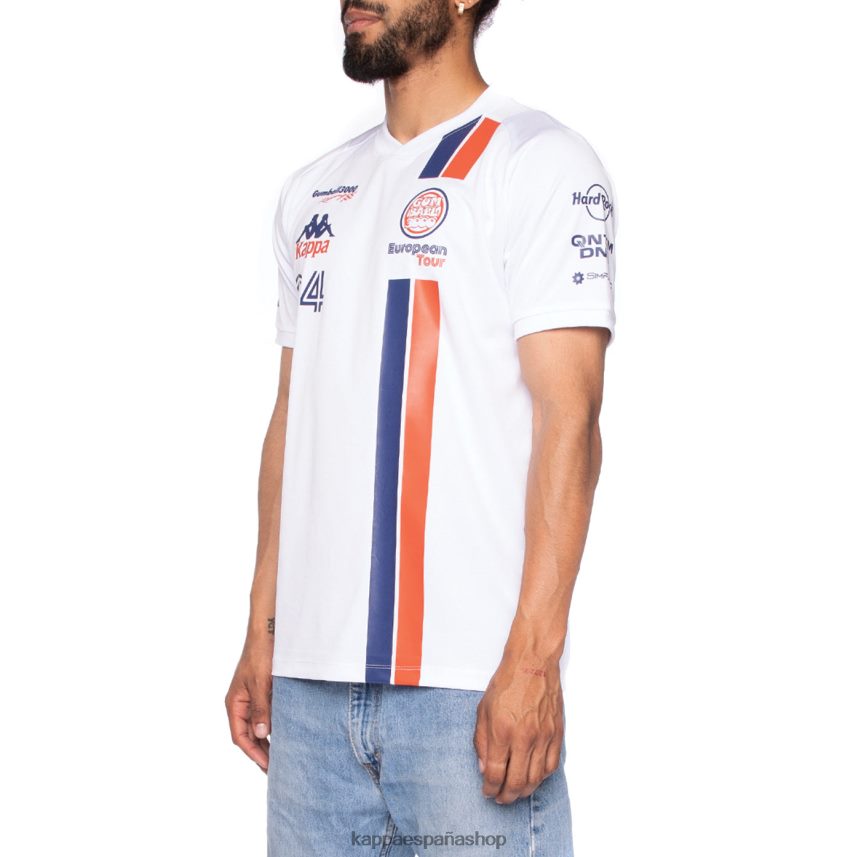 Kappa hombres auténtica camiseta coria gumball 3000 blanco 4P8JZR206