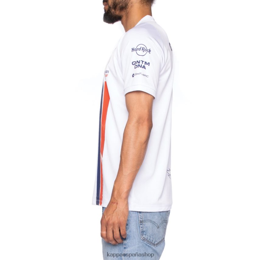 Kappa hombres auténtica camiseta coria gumball 3000 blanco 4P8JZR206