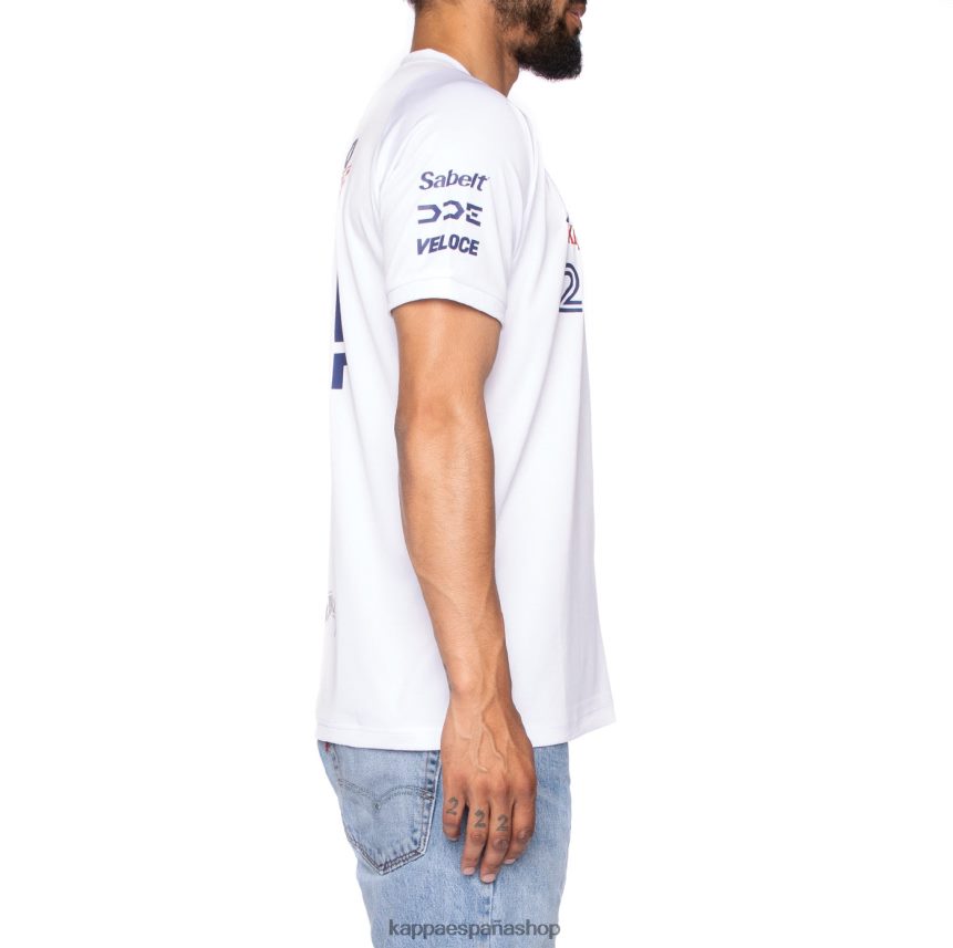 Kappa hombres auténtica camiseta coria gumball 3000 blanco 4P8JZR206
