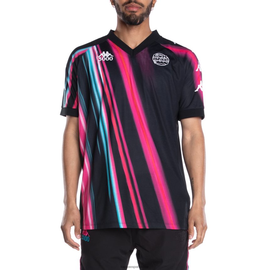 Kappa hombres auténtica camiseta de fútbol de gumball gabz negro rosa 4P8JZR193