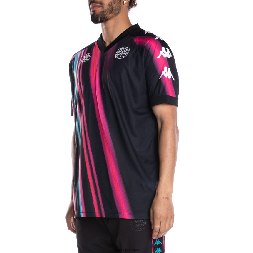 Kappa hombres auténtica camiseta de fútbol de gumball gabz negro rosa 4P8JZR193