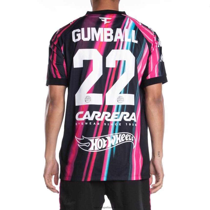 Kappa hombres auténtica camiseta de fútbol de gumball gabz negro rosa 4P8JZR193