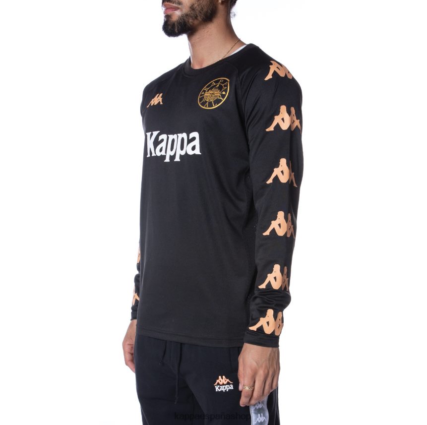 Kappa hombres auténtica camiseta de frederick negro azabache 4P8JZR212