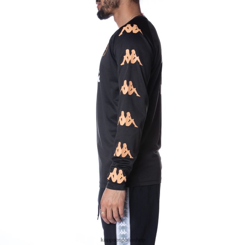 Kappa hombres auténtica camiseta de frederick negro azabache 4P8JZR212