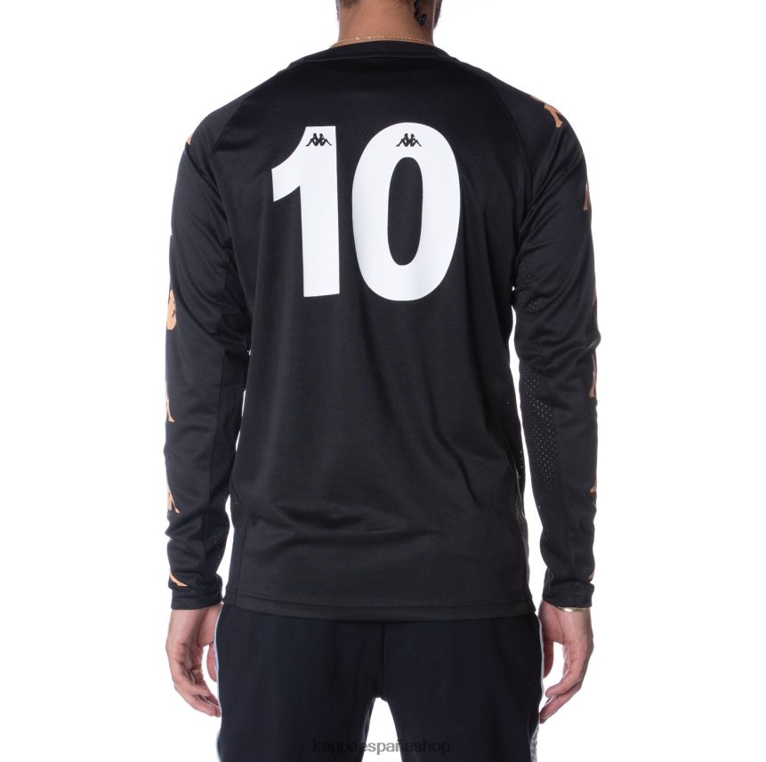 Kappa hombres auténtica camiseta de frederick negro azabache 4P8JZR212