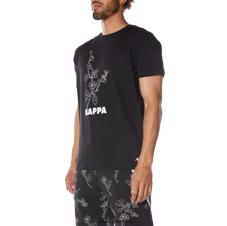Kappa hombres auténtica camiseta de vitriolo japonés humo negro 4P8JZR172