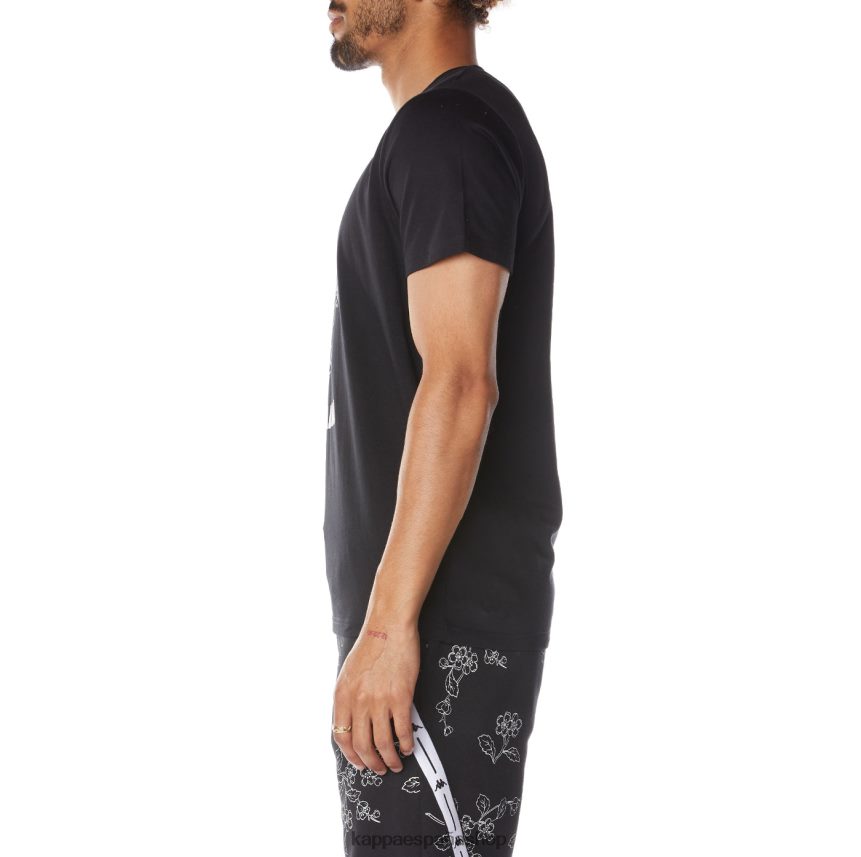 Kappa hombres auténtica camiseta de vitriolo japonés humo negro 4P8JZR172