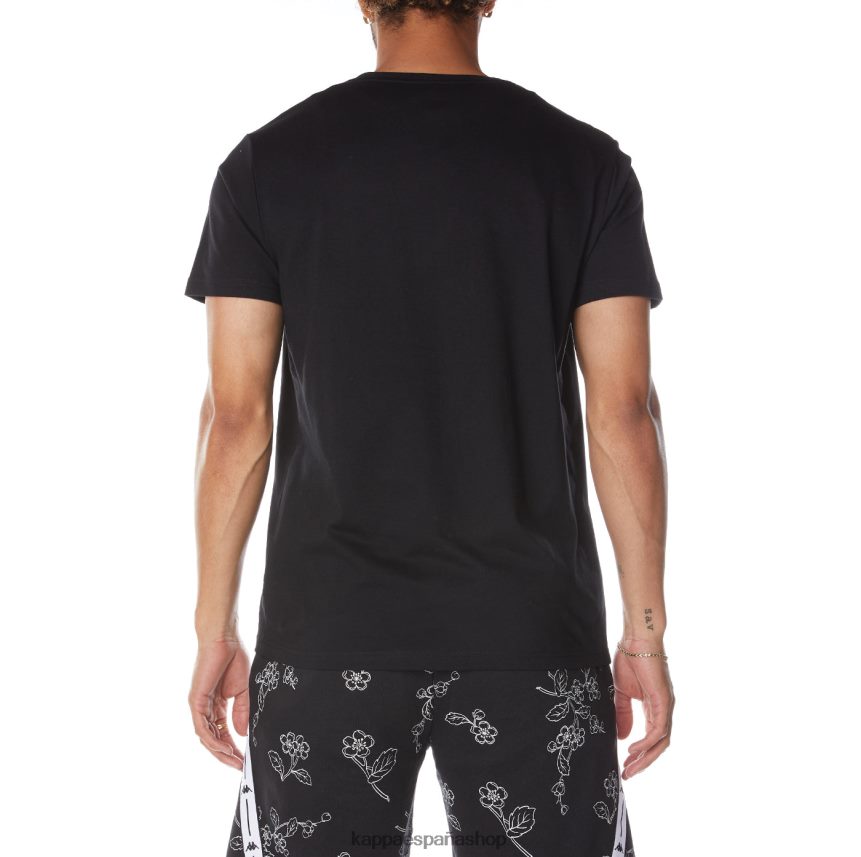 Kappa hombres auténtica camiseta de vitriolo japonés humo negro 4P8JZR172