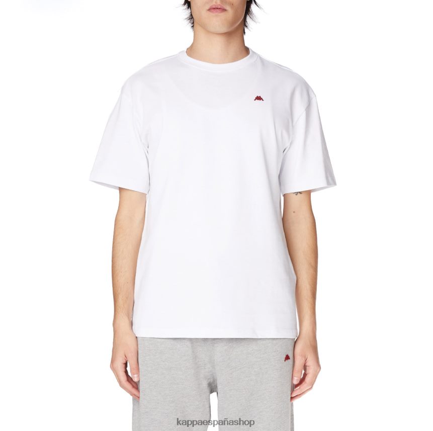 Kappa hombres bata giovani darphis camiseta blanco 4P8JZR201
