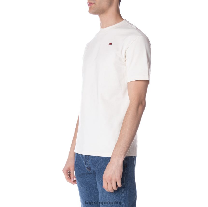 Kappa hombres bata giovani darphis camiseta crema 4P8JZR151
