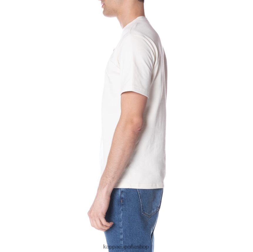 Kappa hombres bata giovani darphis camiseta crema 4P8JZR151