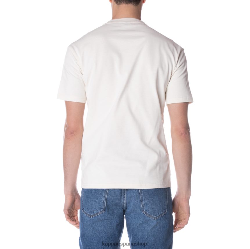 Kappa hombres bata giovani darphis camiseta crema 4P8JZR151