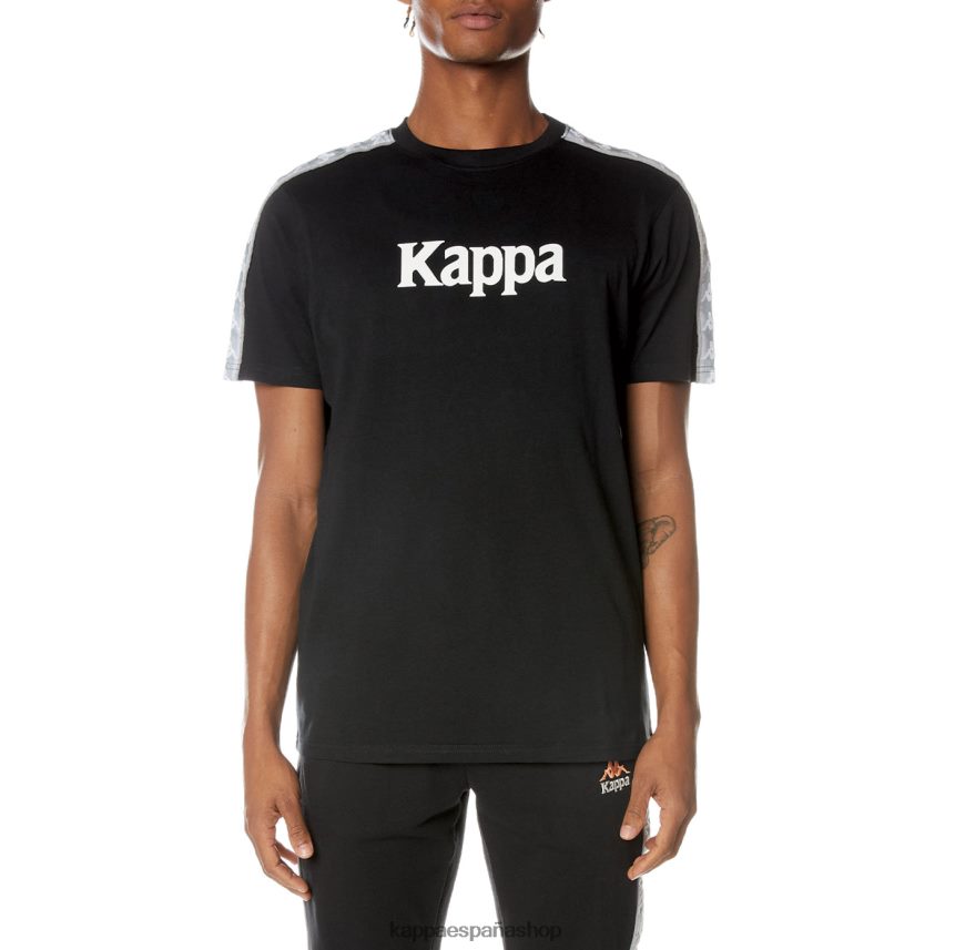 Kappa hombres camiseta 222 banda dabst negro azabache 4P8JZR158