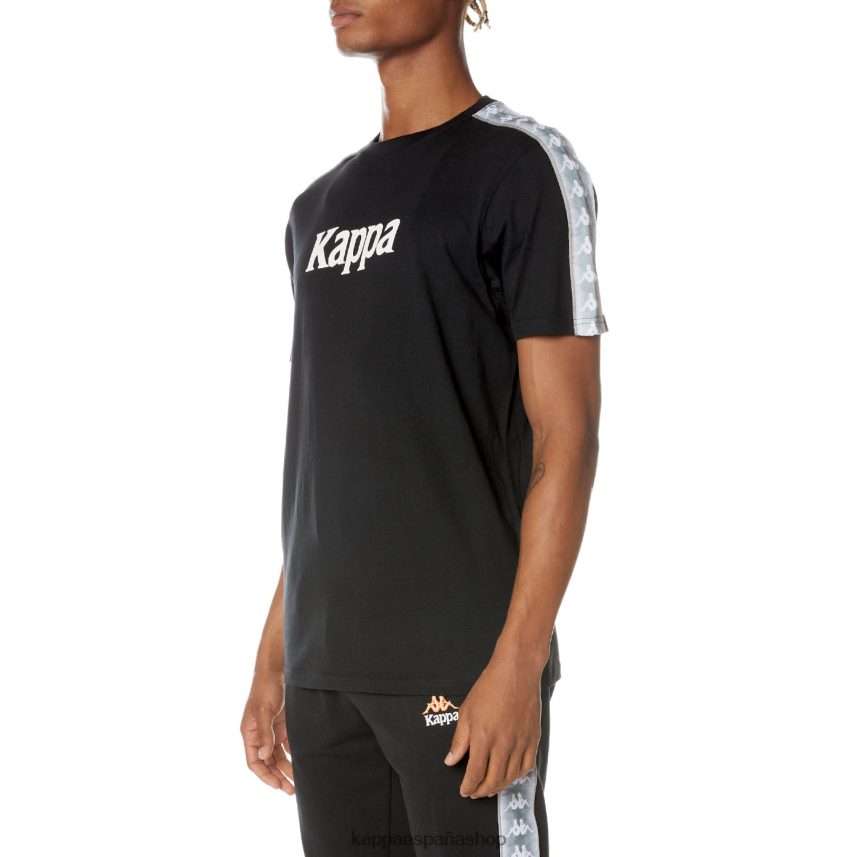 Kappa hombres camiseta 222 banda dabst negro azabache 4P8JZR158