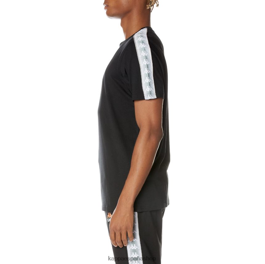 Kappa hombres camiseta 222 banda dabst negro azabache 4P8JZR158